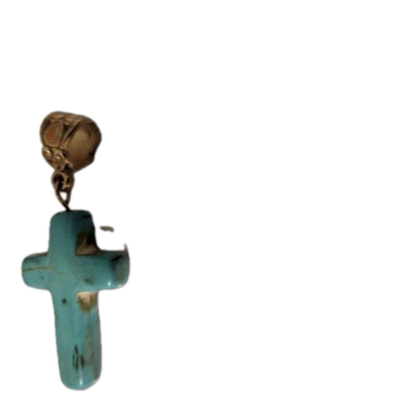 Turquoise cross for necklace, NWOT - Picture 2 of 3